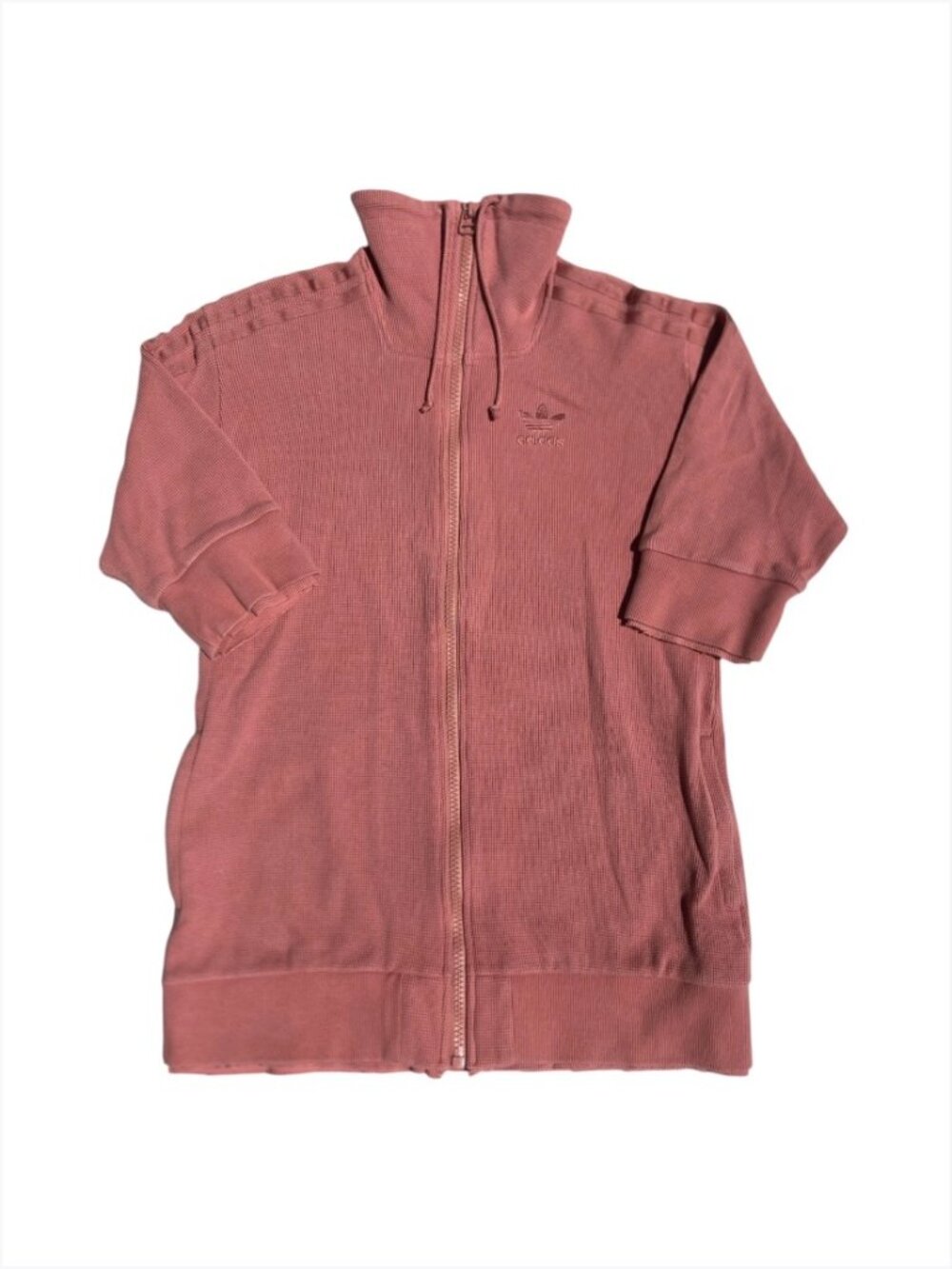 Adidas Women's Dusty Rose Cotton Zip-Up Track Jacket, XXS-S - Picture 2 of 5